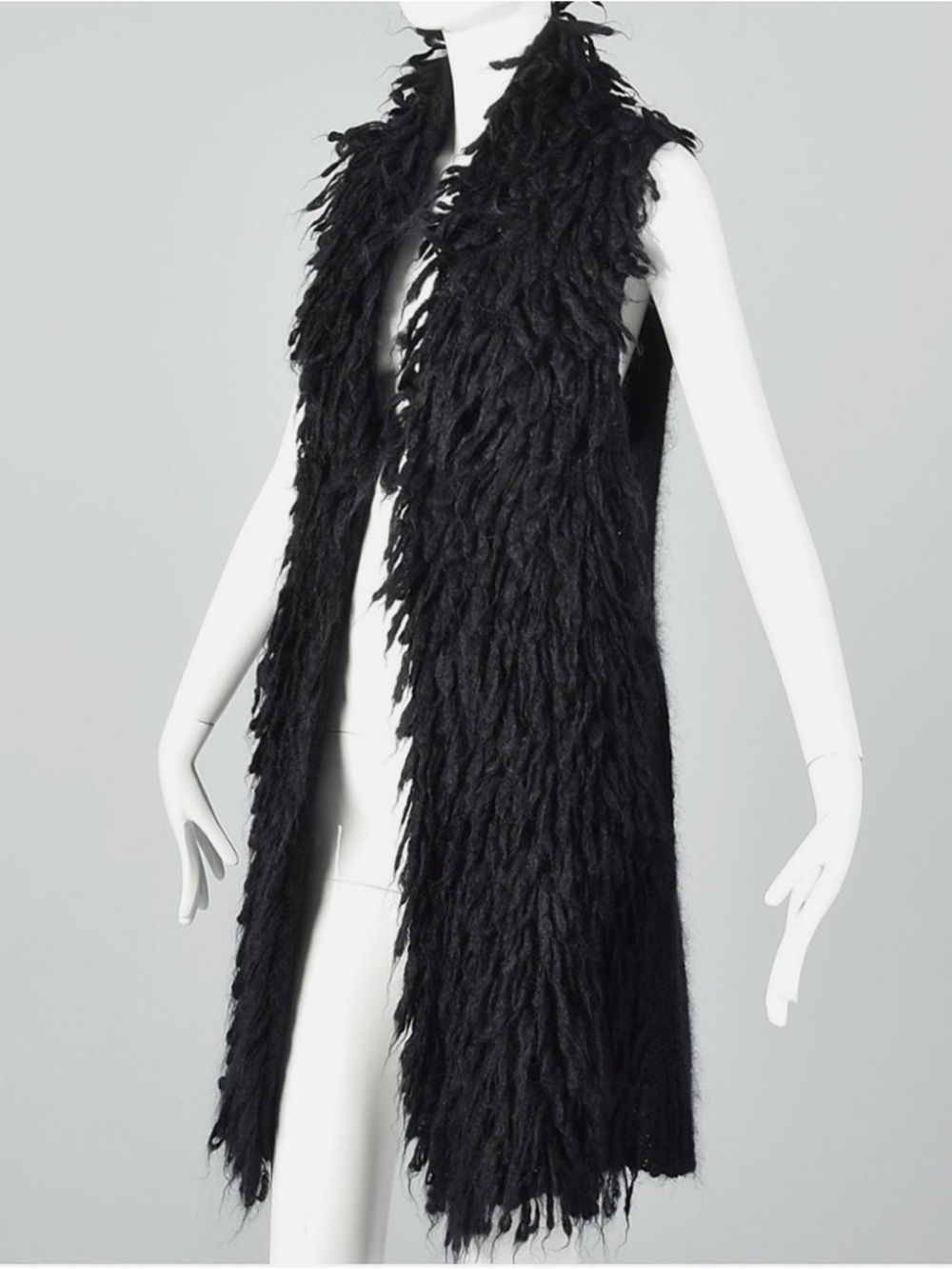 Eileen Fisher Shaggy Mohair Sweater Vest Size Large